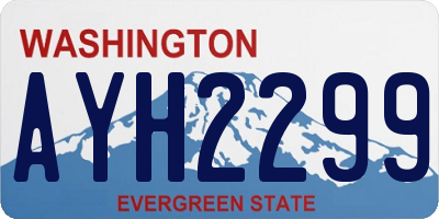WA license plate AYH2299