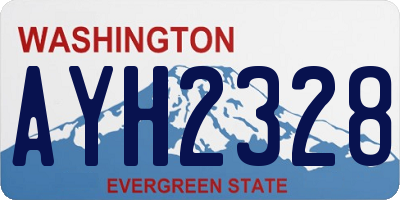 WA license plate AYH2328
