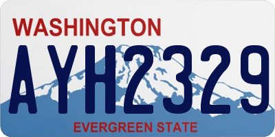 WA license plate AYH2329