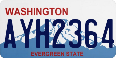 WA license plate AYH2364