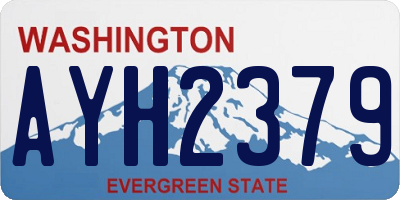 WA license plate AYH2379