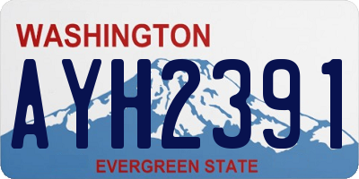 WA license plate AYH2391