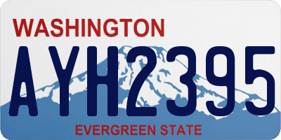 WA license plate AYH2395
