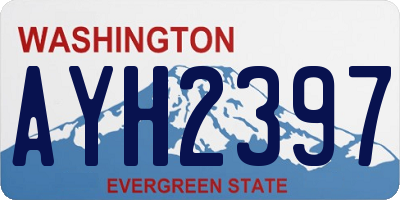 WA license plate AYH2397