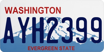 WA license plate AYH2399
