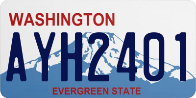 WA license plate AYH2401