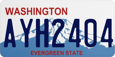 WA license plate AYH2404