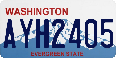 WA license plate AYH2405