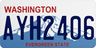 WA license plate AYH2406