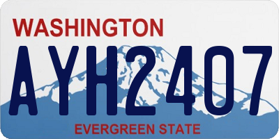 WA license plate AYH2407