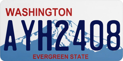 WA license plate AYH2408