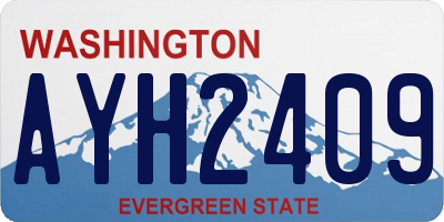 WA license plate AYH2409