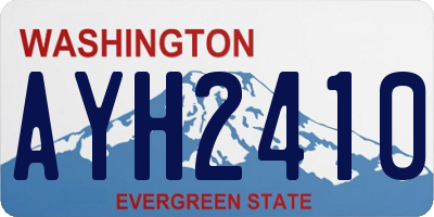 WA license plate AYH2410