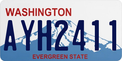 WA license plate AYH2411