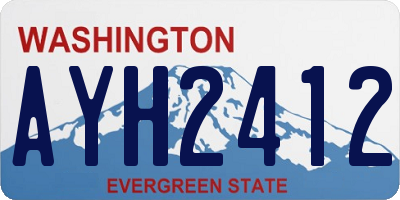 WA license plate AYH2412