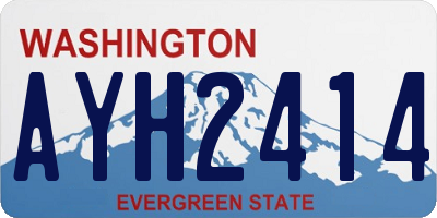 WA license plate AYH2414