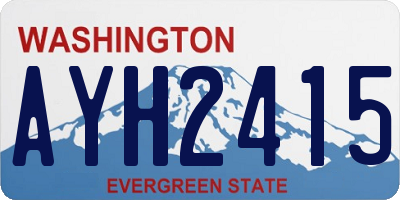WA license plate AYH2415