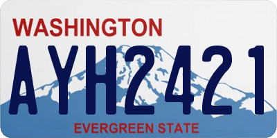WA license plate AYH2421