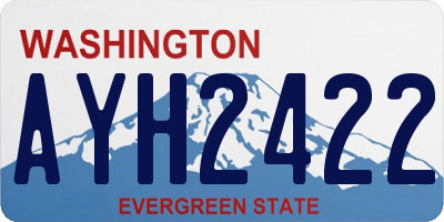 WA license plate AYH2422