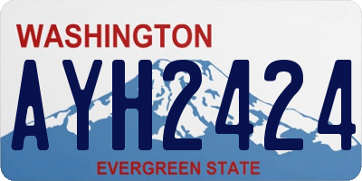 WA license plate AYH2424