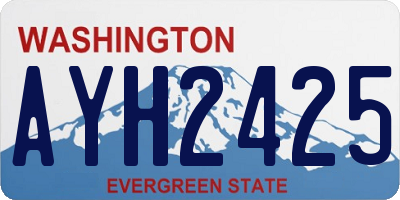 WA license plate AYH2425