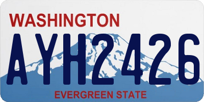 WA license plate AYH2426