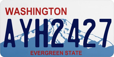 WA license plate AYH2427