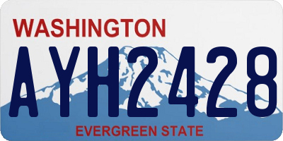 WA license plate AYH2428