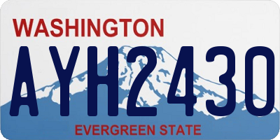 WA license plate AYH2430