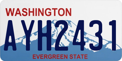 WA license plate AYH2431