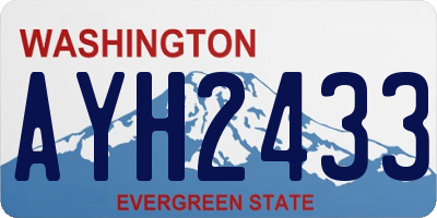 WA license plate AYH2433
