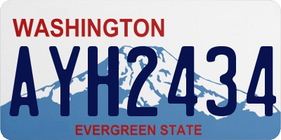 WA license plate AYH2434