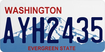 WA license plate AYH2435