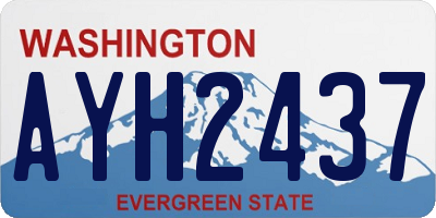 WA license plate AYH2437