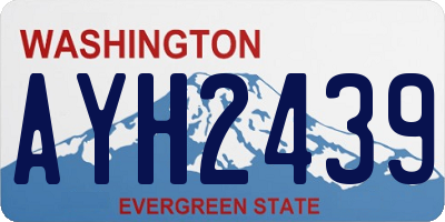 WA license plate AYH2439