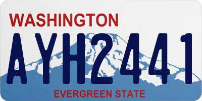 WA license plate AYH2441