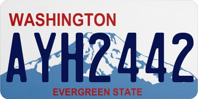 WA license plate AYH2442