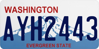 WA license plate AYH2443