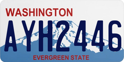 WA license plate AYH2446
