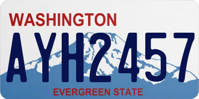 WA license plate AYH2457