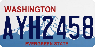 WA license plate AYH2458