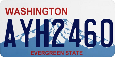 WA license plate AYH2460
