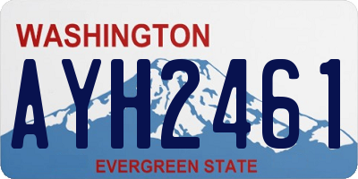 WA license plate AYH2461