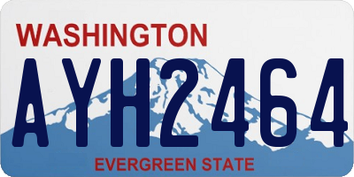 WA license plate AYH2464