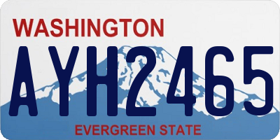 WA license plate AYH2465
