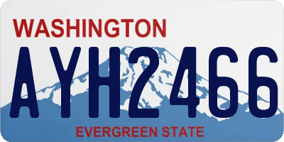 WA license plate AYH2466