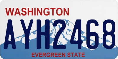 WA license plate AYH2468