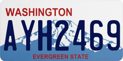 WA license plate AYH2469
