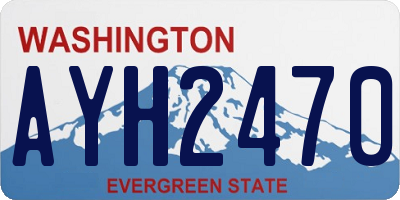 WA license plate AYH2470