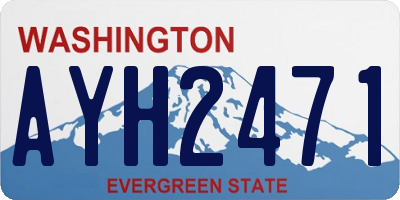 WA license plate AYH2471